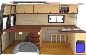 Furgo camper comedor para dos