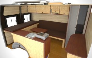 Furgo camper tres plazas con ducha
