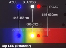 Gráfico espectro dipLED