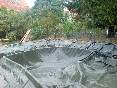 Montaje estanque lona