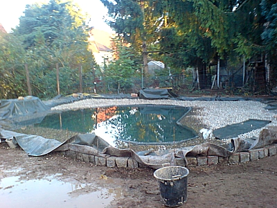 Construcción estanque lona