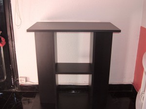 Montando un acuario, la mesa